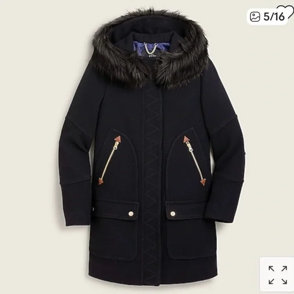 J. Crew chateau parka in Italian stadium cloth wool - Picture 3 of 14